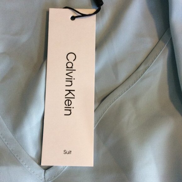 Calvin Klein Light Blue Blouse Size Small NWT - Picture 8 of 9